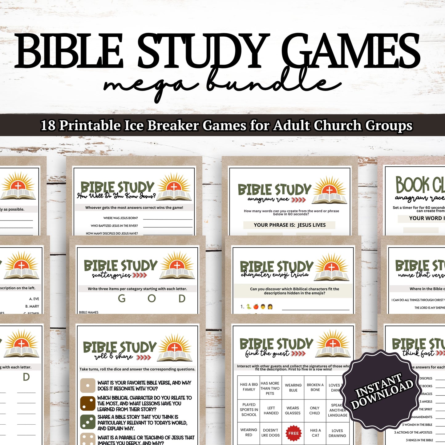 Bible Study Games Bundle (18 Games)