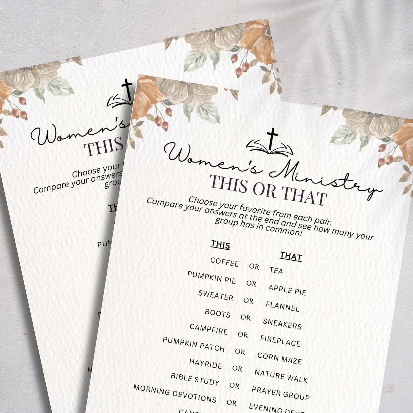 Fall This or That For Womens Ministry