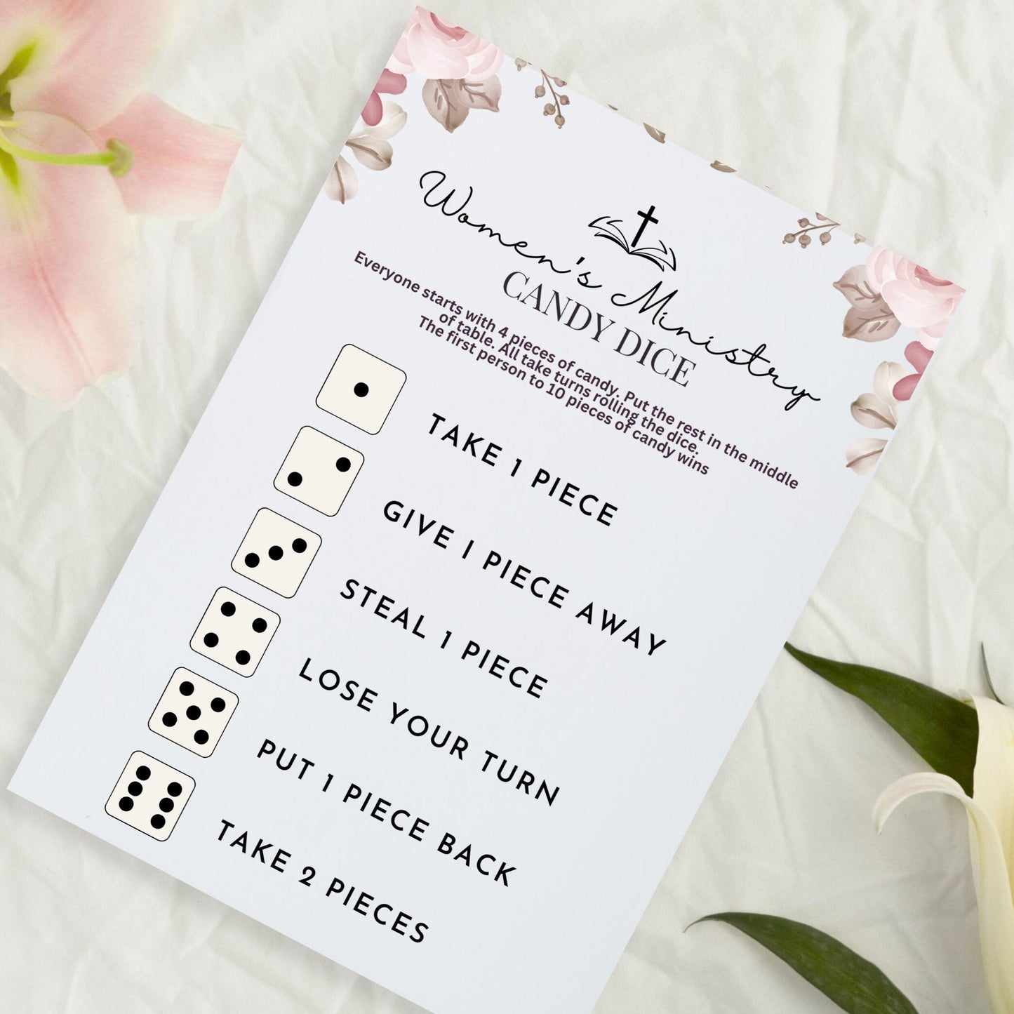 Women's Ministry Candy Dice