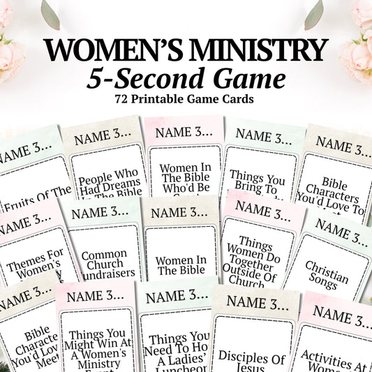 Women's Ministry 5-Second Game (72 Cards)