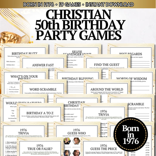Christian 70th Birthday Party Games for Her - Born in 1976