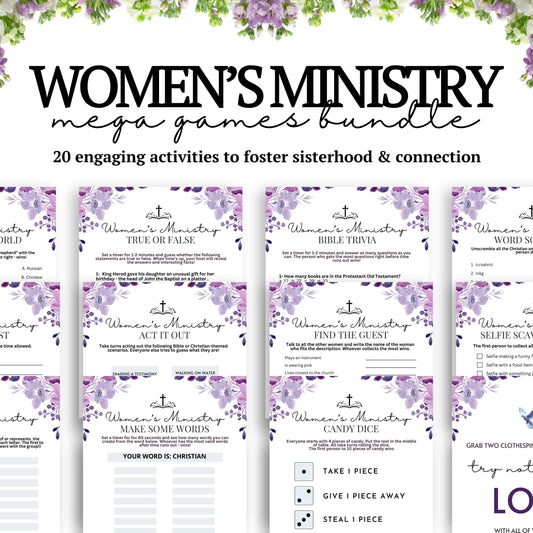 Purple Floral Women's Ministry MEGA Bundle