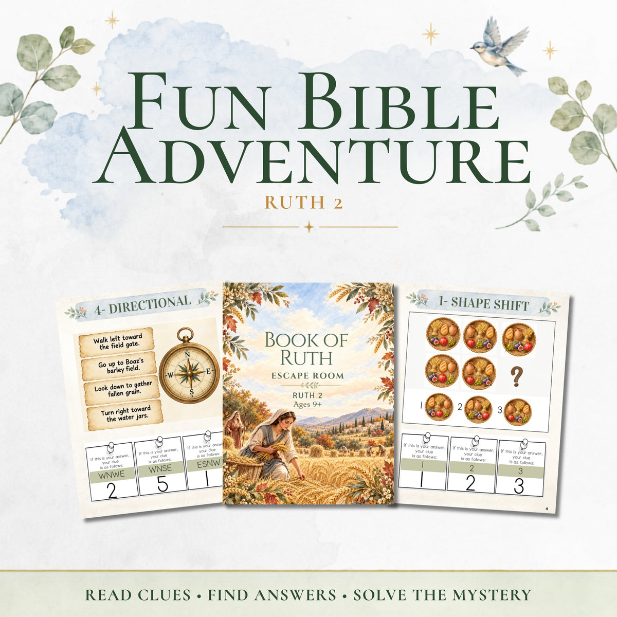 Book of Ruth Thanksgiving Escape Room For Kids