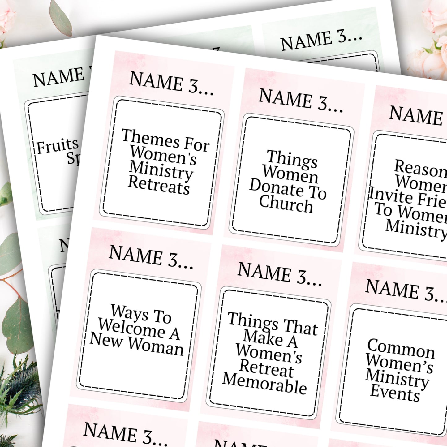 Women's Ministry 5-Second Game (72 Cards)