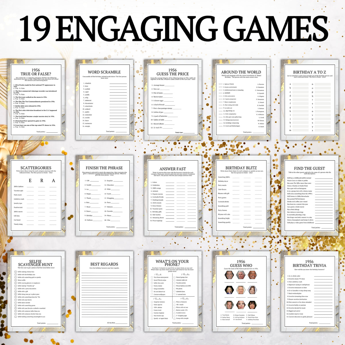 Christian 70th Birthday Games for Women (Born in 1956)