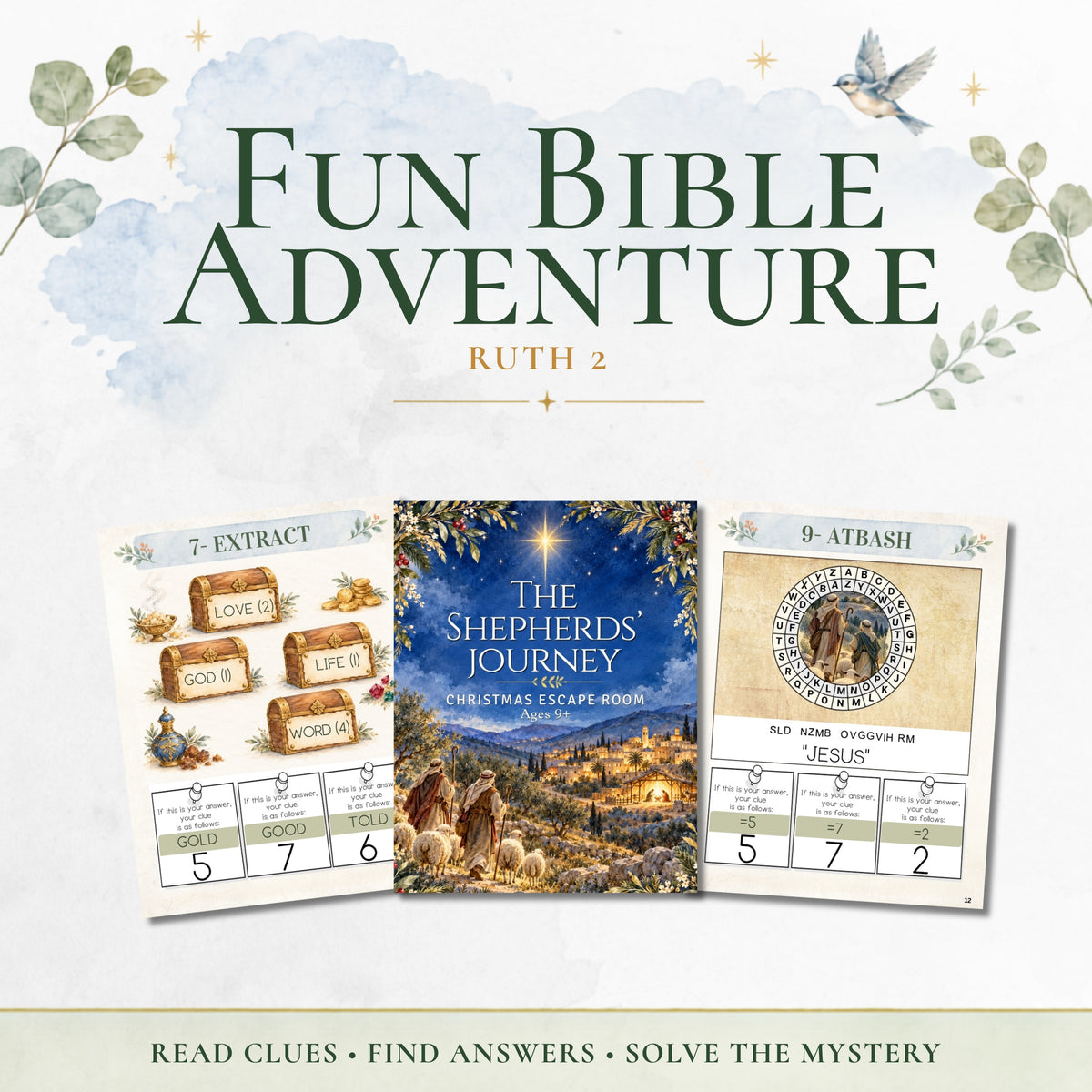 Christmas Bible Escape Room For Kids Ages 9+