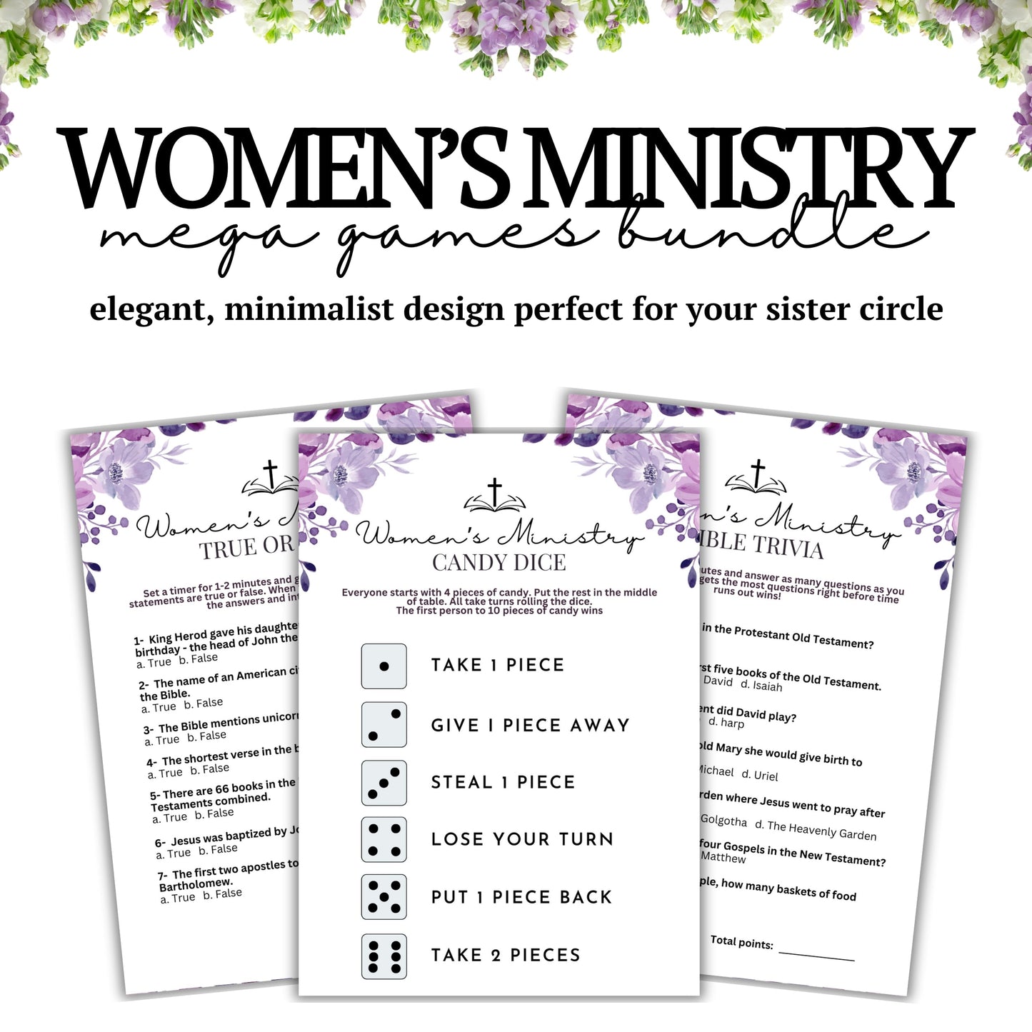 Purple Floral Women's Ministry MEGA Bundle