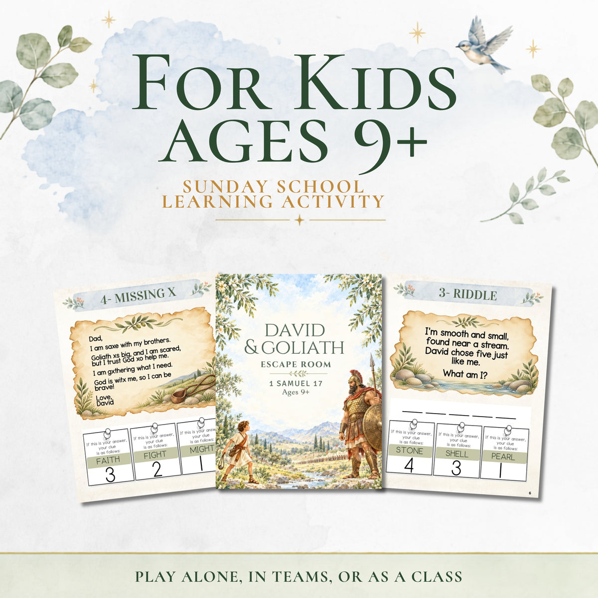 David & Goliath Escape Room For Kids