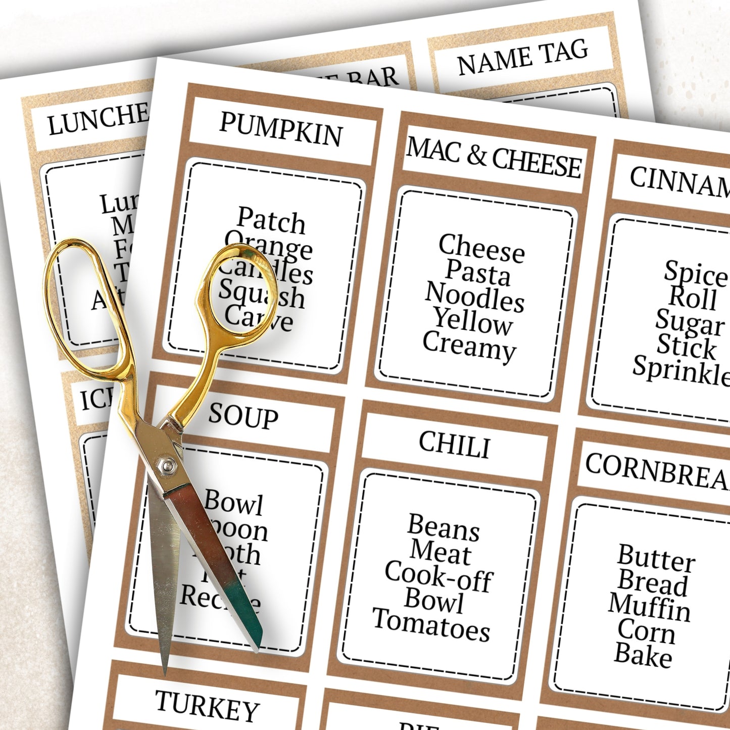 Fall & Thanksgiving Women's Ministry Forbidden Words Game (72 Cards)