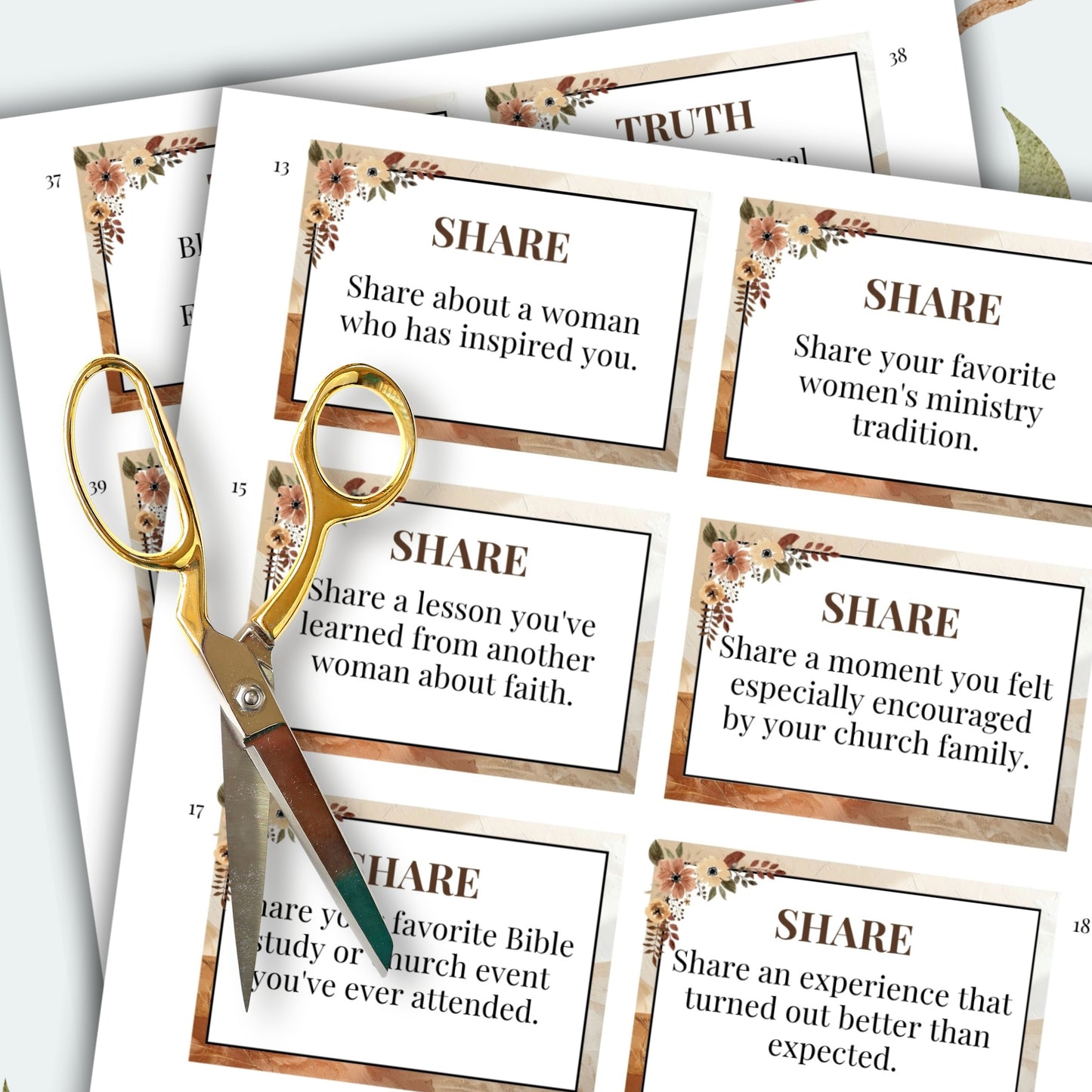 Fall & Thanksgiving Women's Ministry Conversation Game (80 Cards)