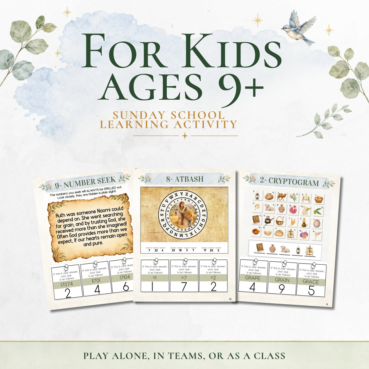 Book of Ruth Thanksgiving Escape Room For Kids