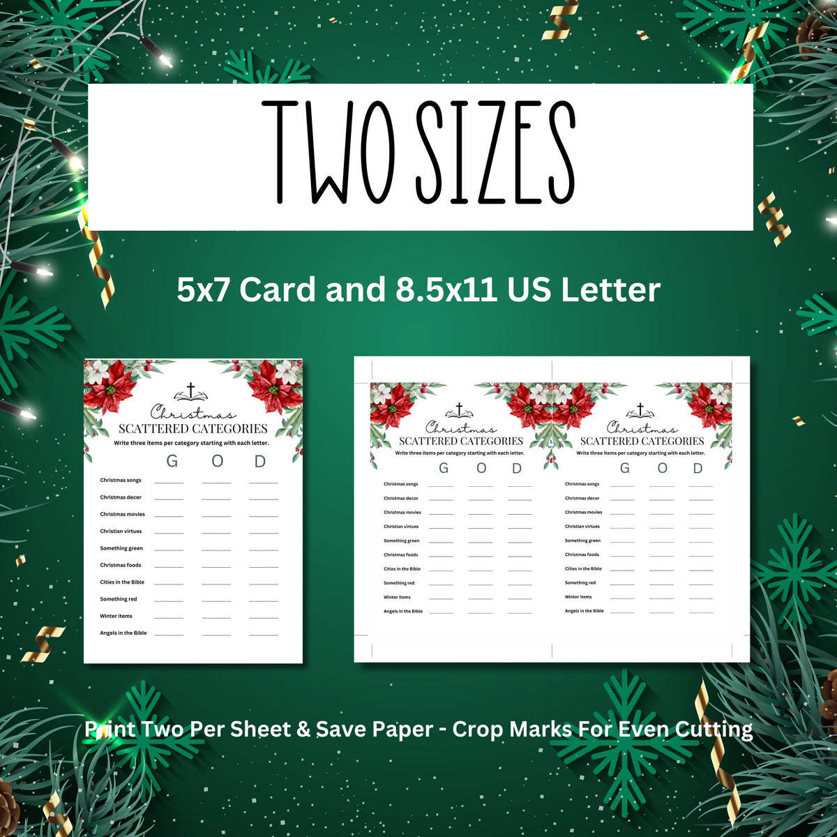 Women's Ministry Christmas Scattered Categories