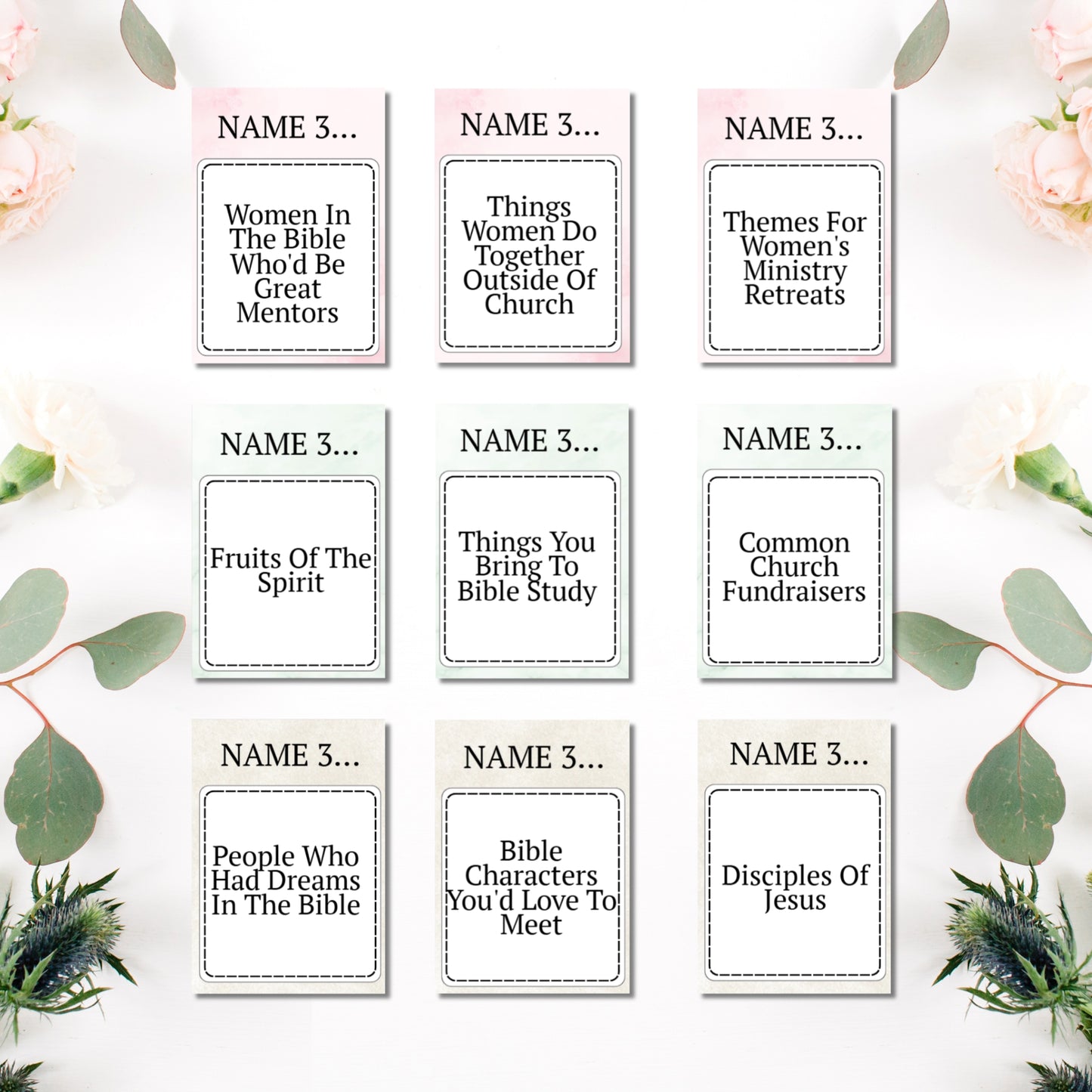 Women's Ministry 5-Second Game (72 Cards)