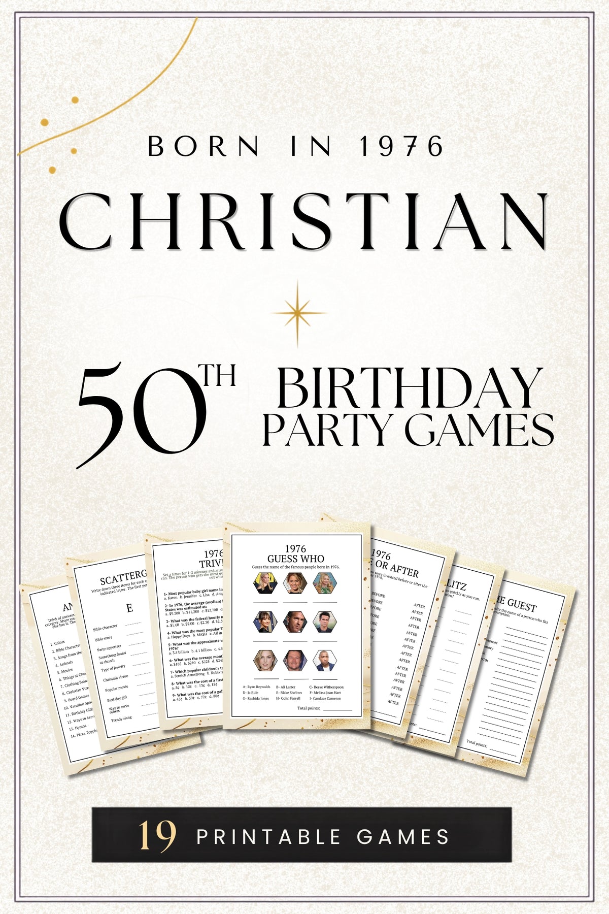 Christian 50th Birthday Games for Women (Born in 1976)