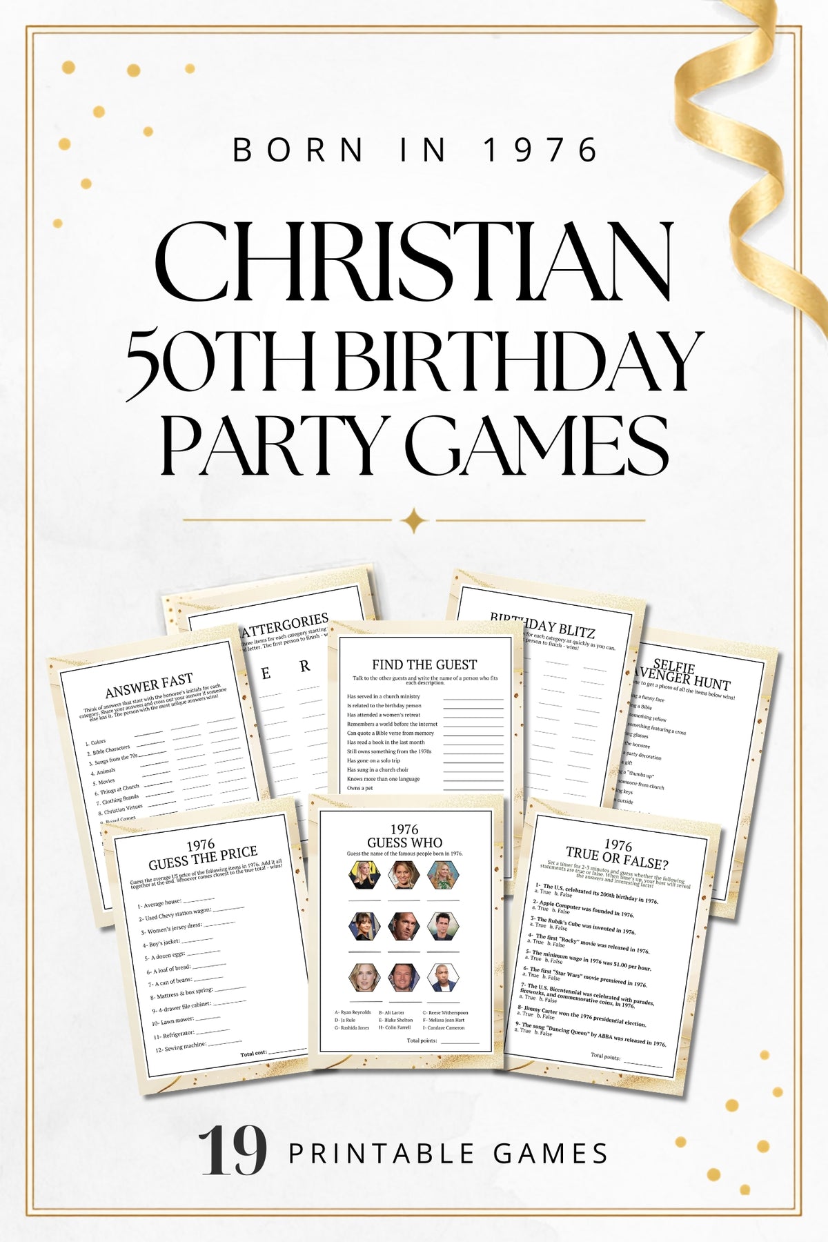 Christian 50th Birthday Games for Women (Born in 1976)