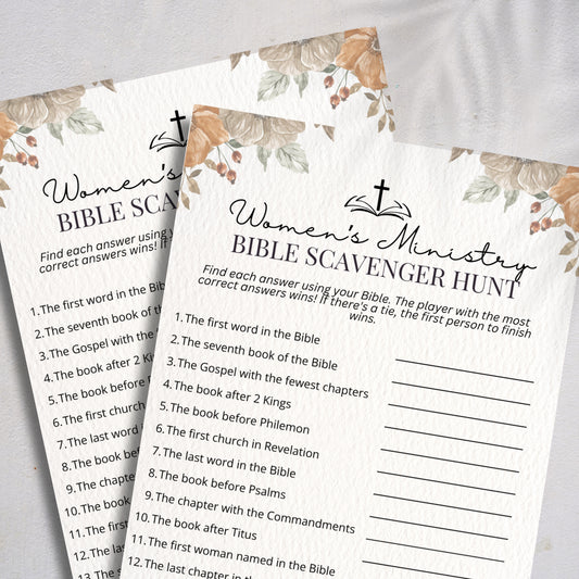 Fall Bible Scavenger Hunt - Printable Women's Ministry Game