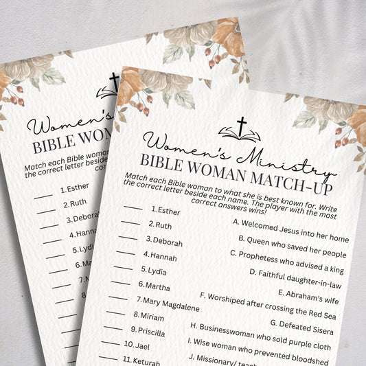 Fall Bible Woman Match-Up for Women's Ministry