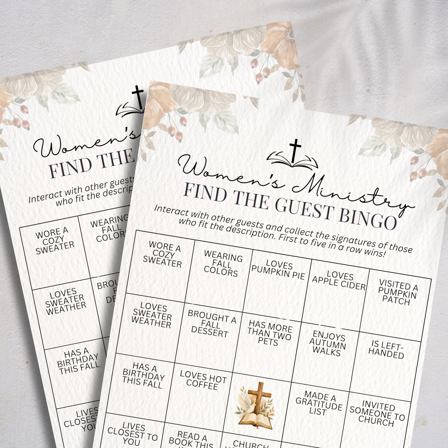 Fall Find the Guest Bingo | Women's Ministry Icebreaker Game