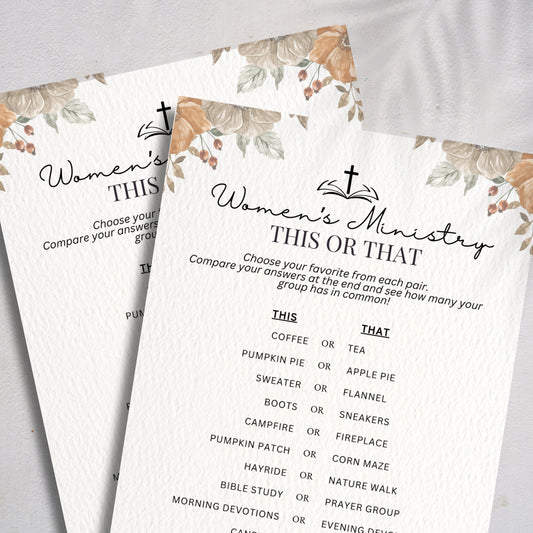Fall This or That For Womens Ministry