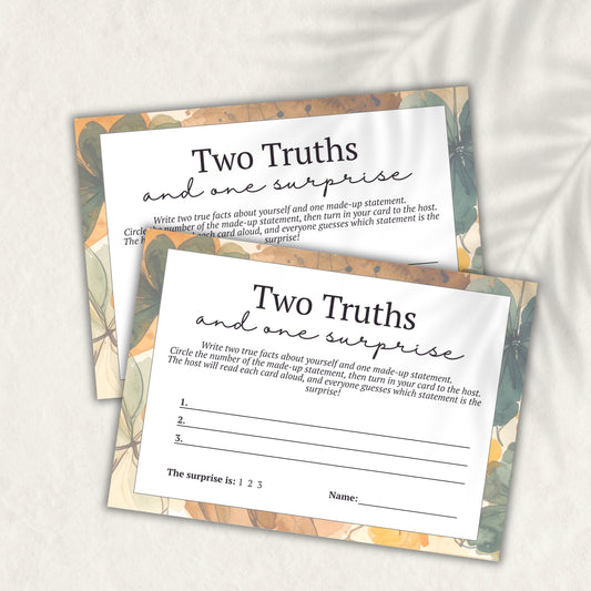 Fall Two Truths & One Surprise - Women's Ministry Icebreaker
