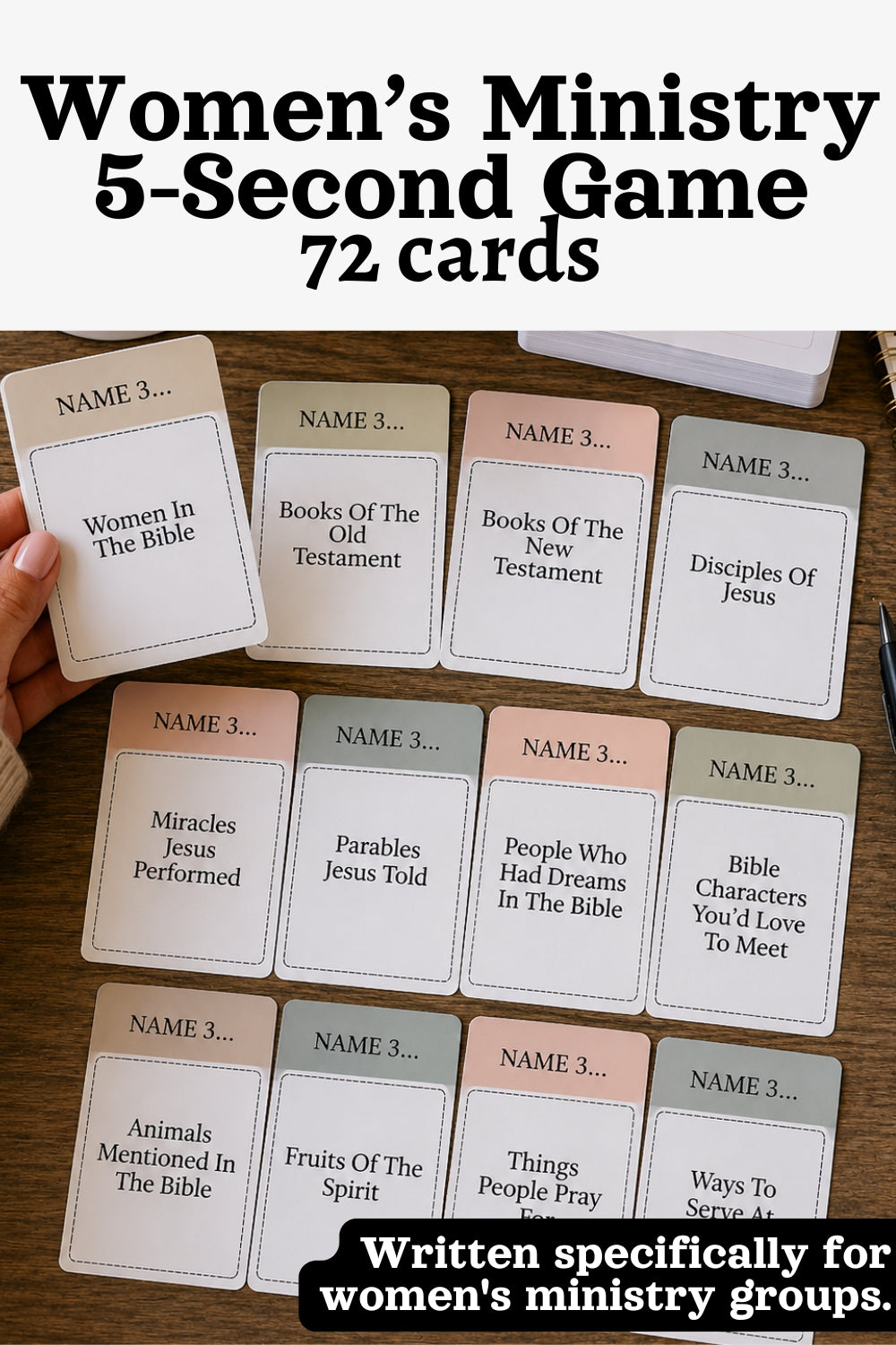 Women's Ministry 5-Second Game (72 Cards)