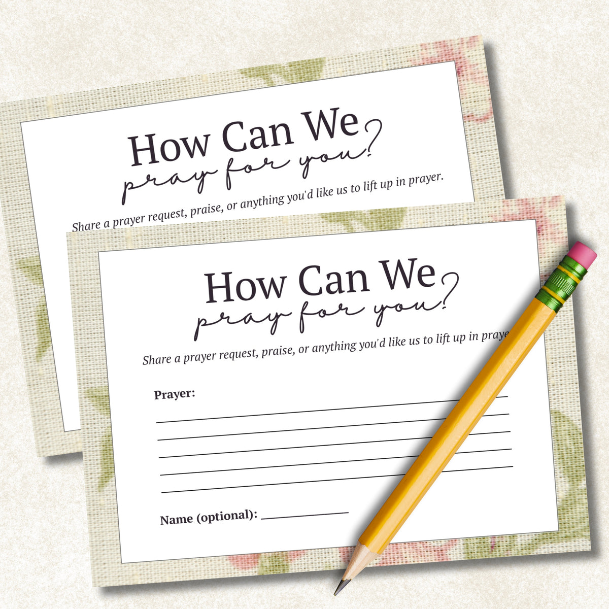 Summer Prayer Request Cards For Womens Ministry