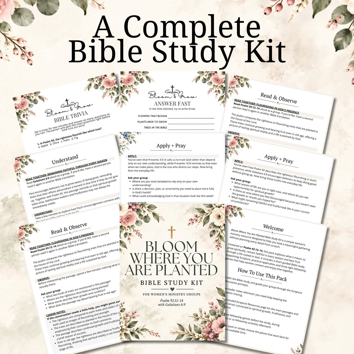 Bloom Where You Are Planted Bible Study Kit (Psalm 92:12–14)