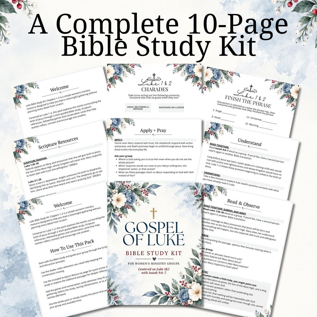 Gospel of Luke Bible Study Kit (Luke 1–2)