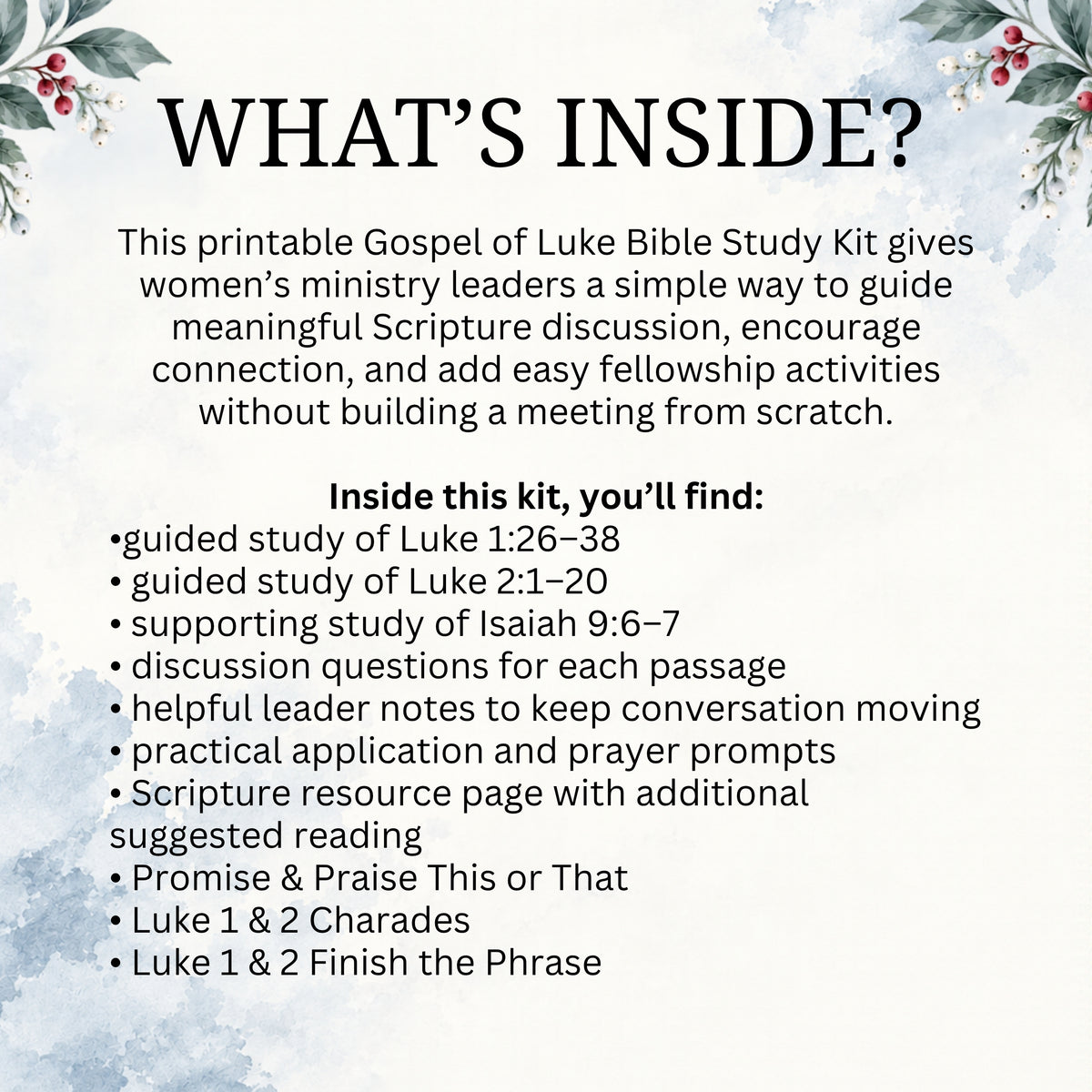 Gospel of Luke Bible Study Kit (Luke 1–2)
