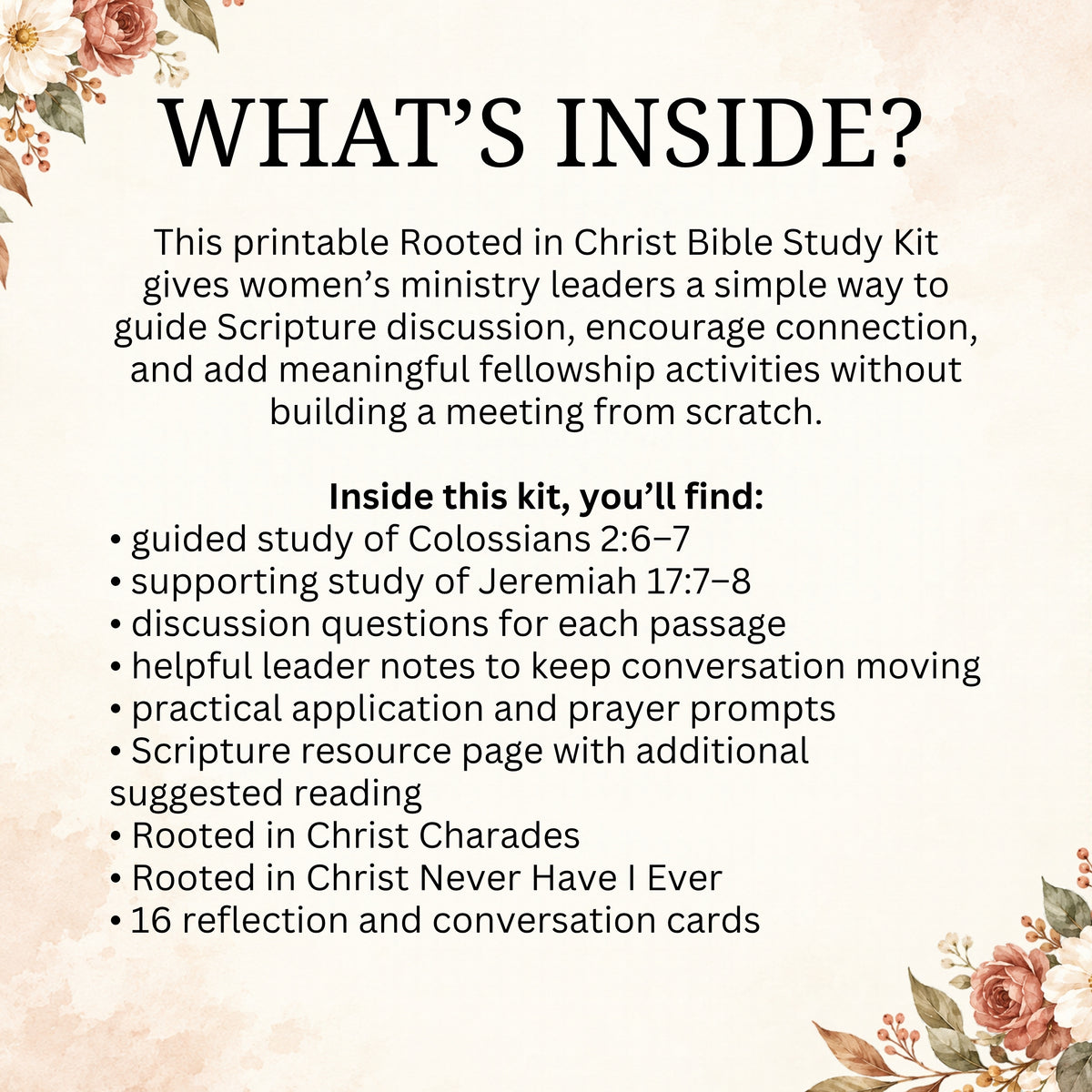 Rooted in Christ Women’s Ministry Bible Study Kit